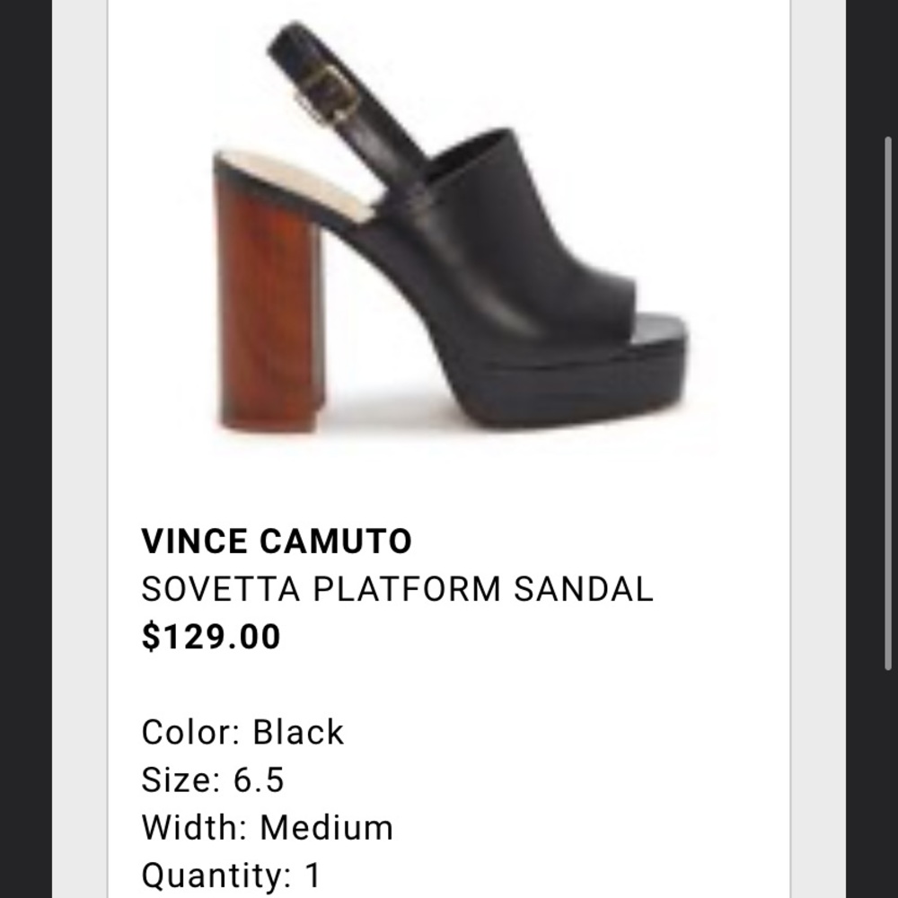 Never Woden Vince Camuto platform heels. Size 6.5